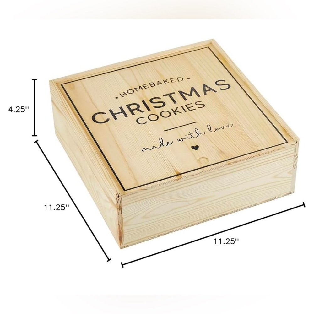 Wooden cookie gift box